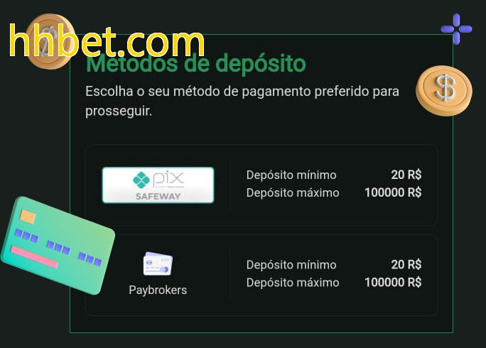 O cassino hhbet.combet oferece uma grande variedade de métodos de pagamento